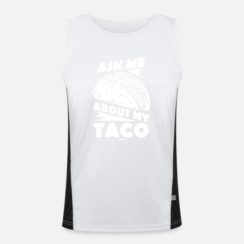 Posez-moi des questions sur mon taco Débardeur respirant contrasté Homme 