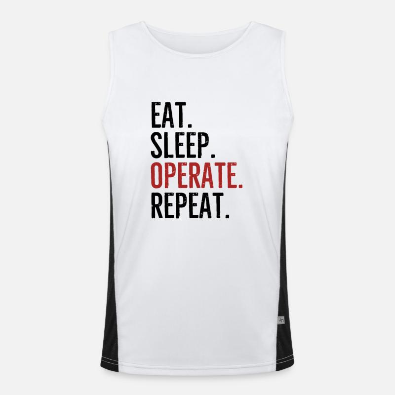 Manger dormir Opérer Répéter Débardeur respirant contrasté Homme 