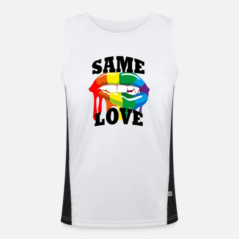 Same Love Funktionelles Kontrast-Tank Top für Männer 