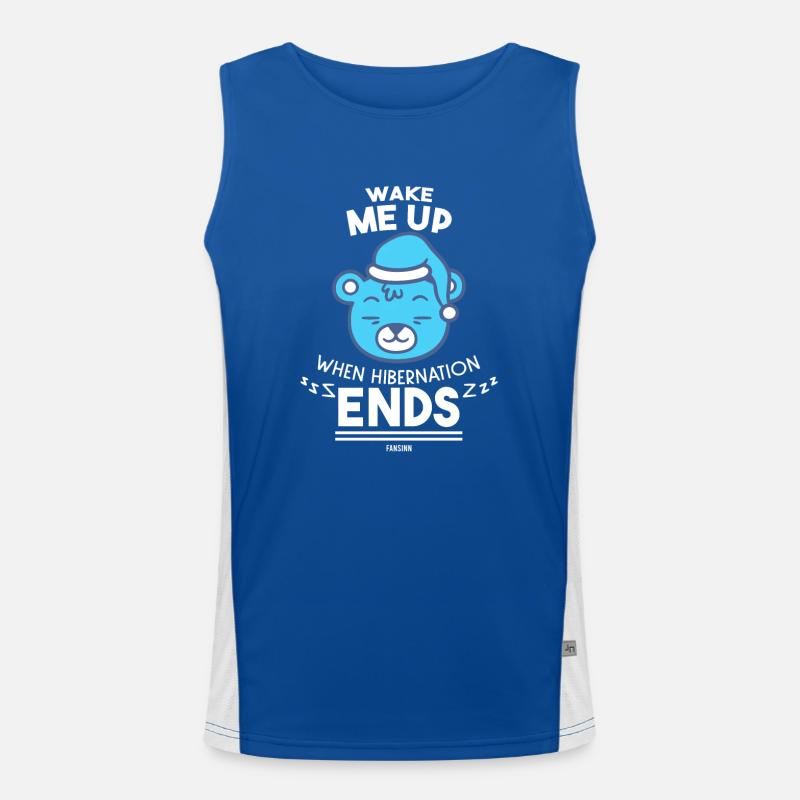 weck mich auf wenn der Winterschlaf vorbei ist Funktionelles Kontrast-Tank Top für Männer 