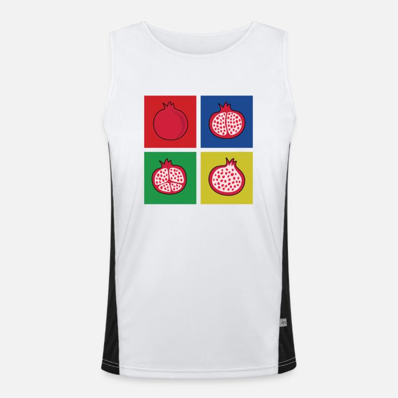 Granatapfel Geschenk Funktionelles Kontrast-Tank Top für Männer 
