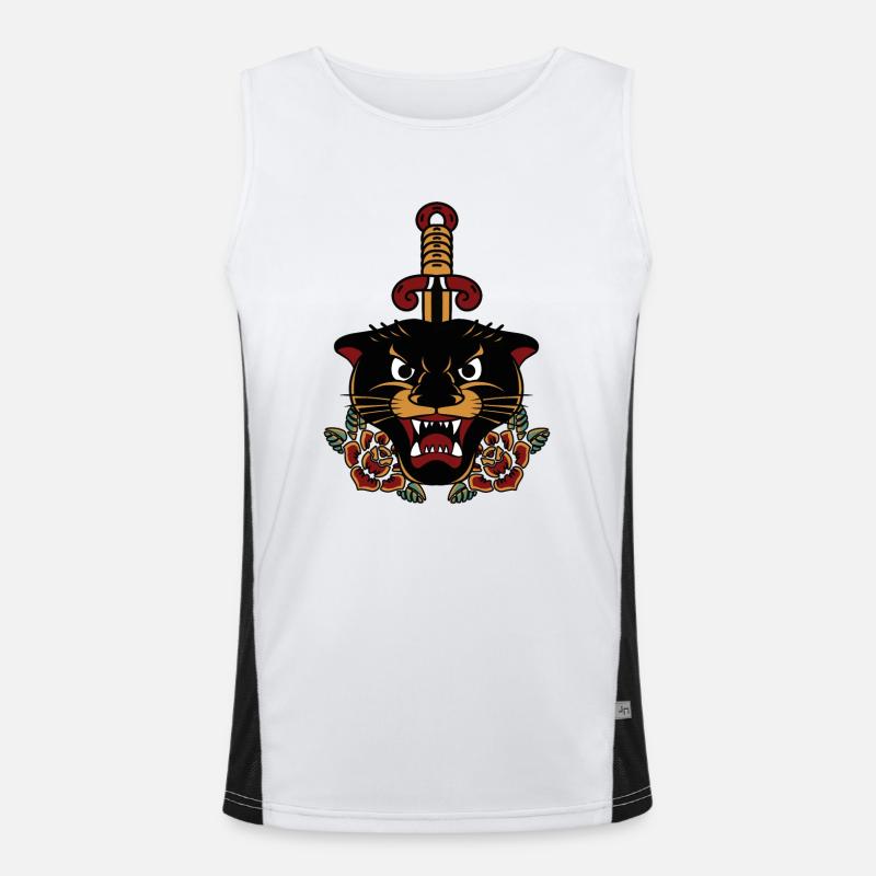 Old School Panther Men's Functional Contrast Tank Top 