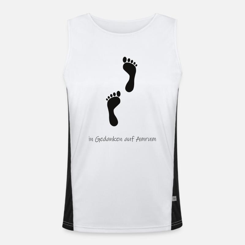 In Gedanken auf Amrum Funktionelles Kontrast-Tank Top für Männer 