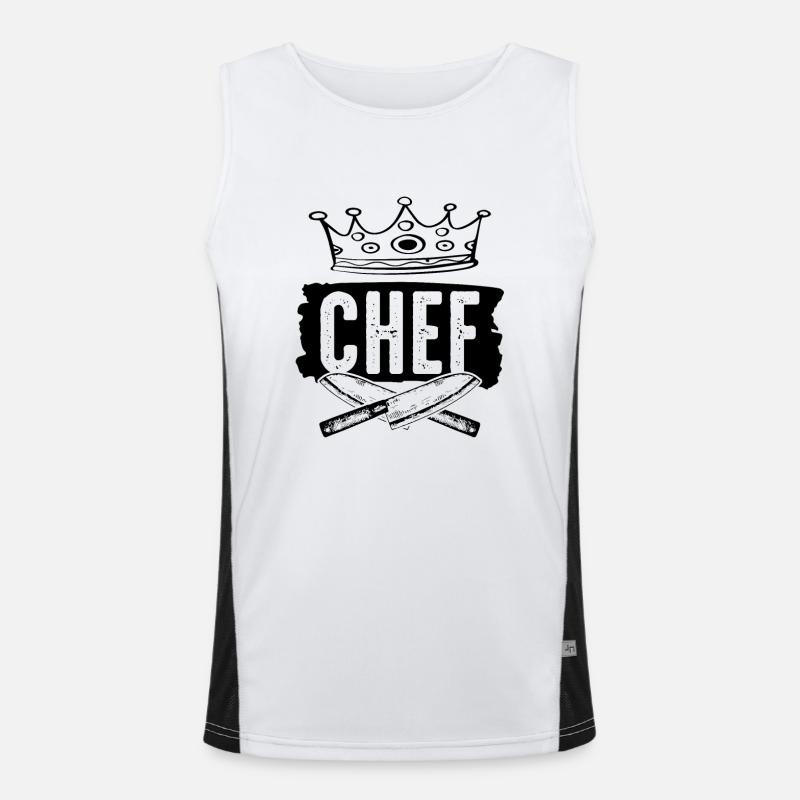 chef kochen Funktionelles Kontrast-Tank Top für Männer 