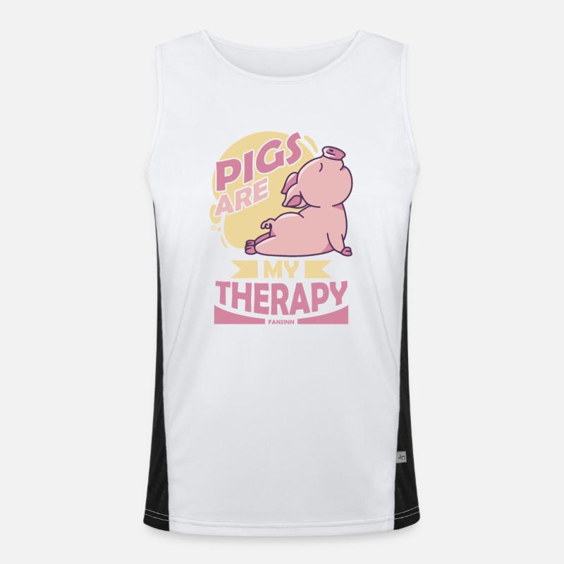 Schwein Funktionelles Kontrast-Tank Top für Männer 