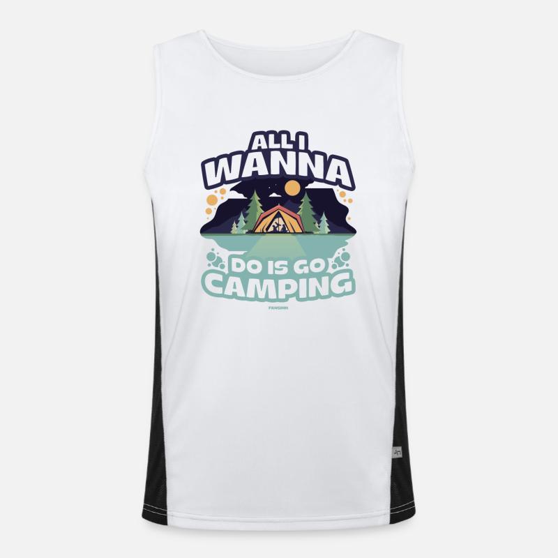 Camping Camping Holiday Tent Gift Men's Functional Contrast Tank Top 
