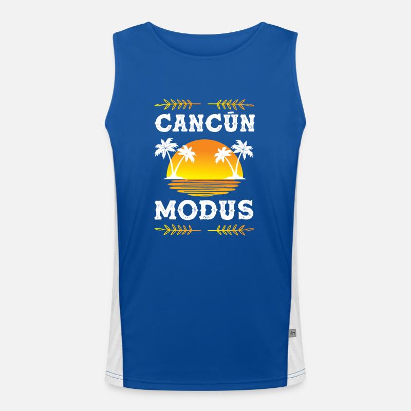 Cancun Modus Funktionelles Kontrast-Tank Top für Männer 