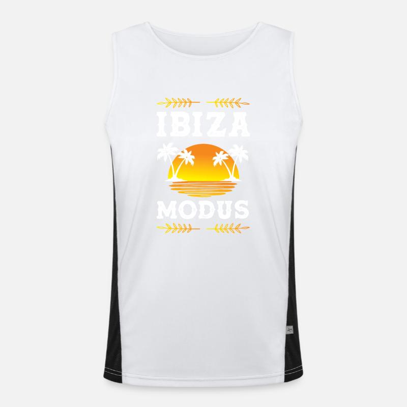 Ibiza Modus Funktionelles Kontrast-Tank Top für Männer 