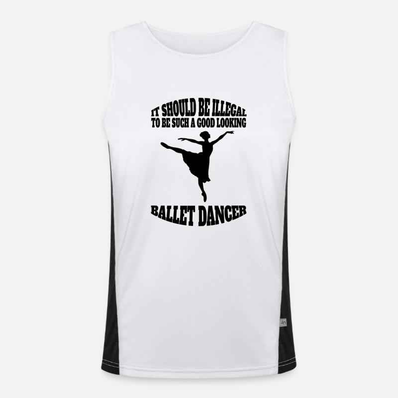 Ballet Dancer Dance Gift Ballerina Dance Class Men's Functional Contrast Tank Top 