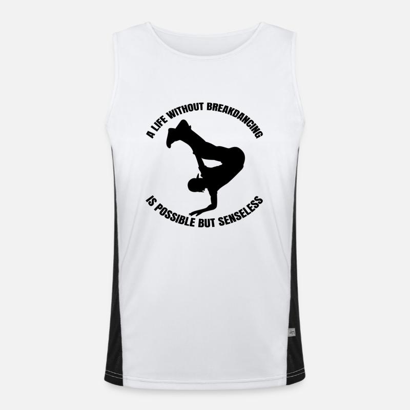 Breakdance Gift Dancing Dance Sports Dancer Men's Functional Contrast Tank Top 