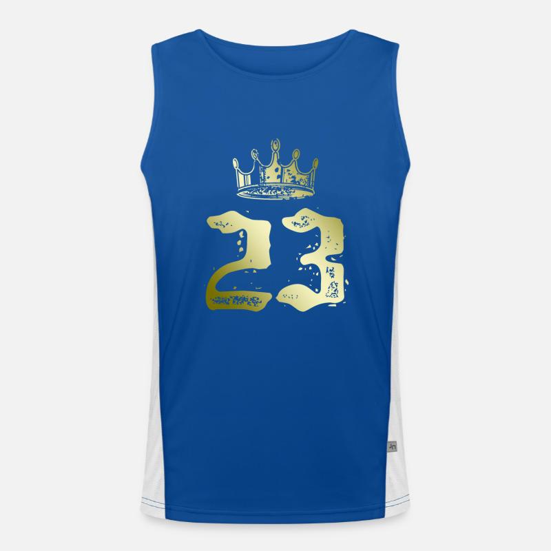 23 Zahl Krone Funktionelles Kontrast-Tank Top für Männer 