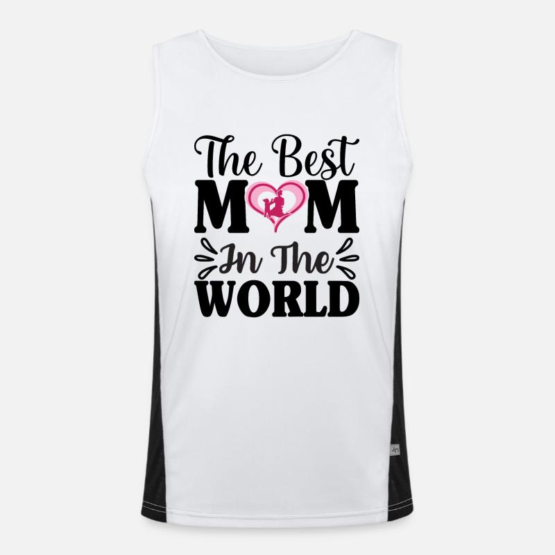 Die beste Mutter der Welt Funktionelles Kontrast-Tank Top für Männer 
