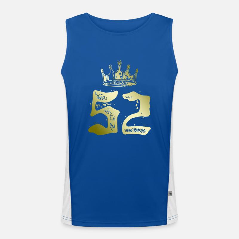 52 Zahl Krone Funktionelles Kontrast-Tank Top für Männer 