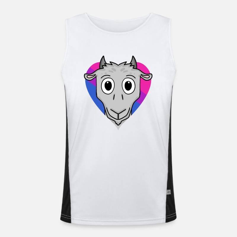 Bisexual Goat Gift Men's Functional Contrast Tank Top 