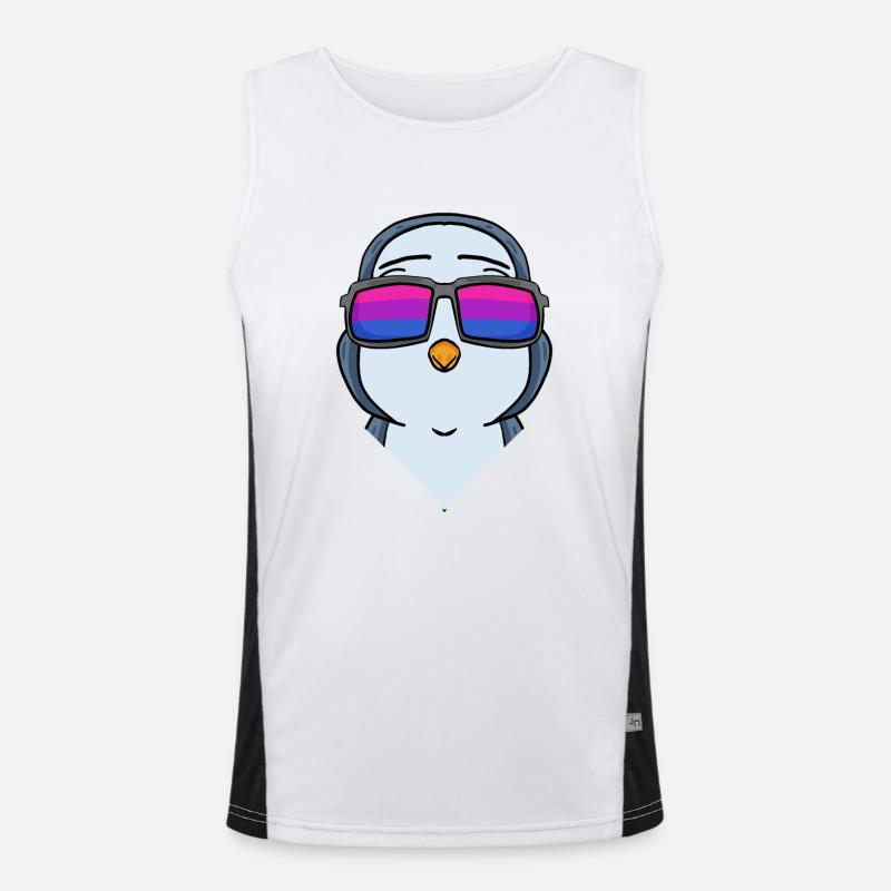 Bisexuell Pinguin Geschenk Funktionelles Kontrast-Tank Top für Männer 