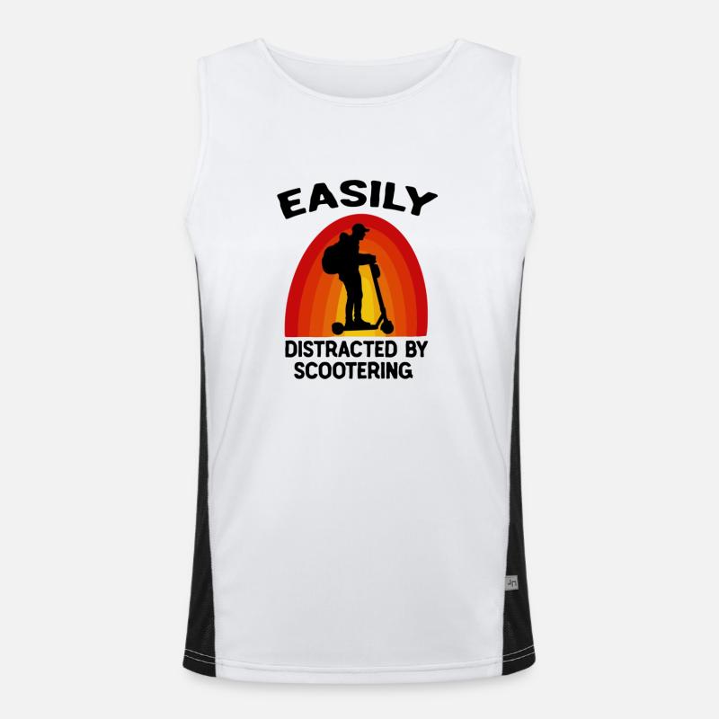 E-Roller E-Scooter Roller Scooter électrique Roller Débardeur respirant contrasté Homme 