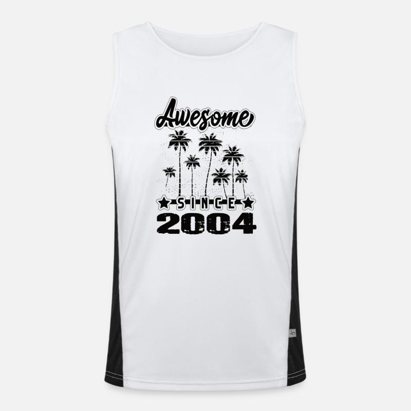 Awesome Since 2004 Funktionelles Kontrast-Tank Top für Männer 