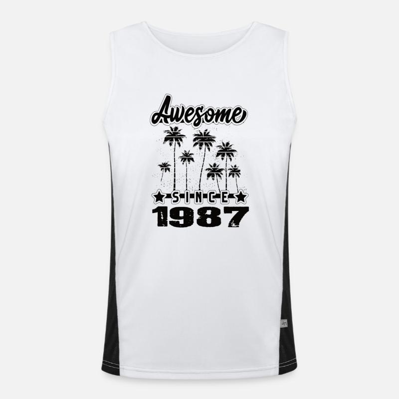 Awesome Since 1987 Funktionelles Kontrast-Tank Top für Männer 