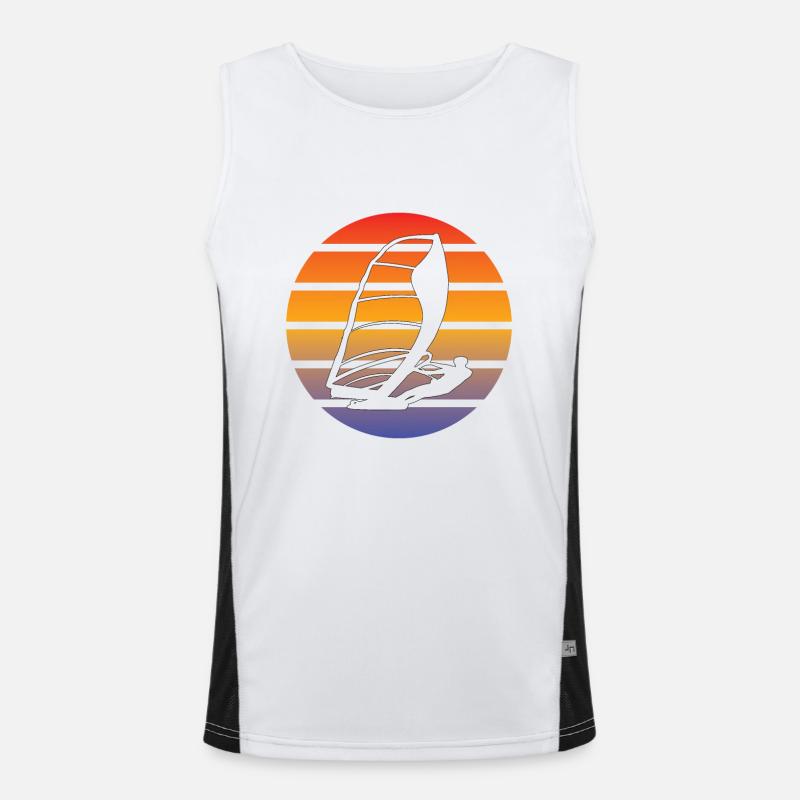 Windsurfer Surfen Kitesurfer Windsurfing Geschenk Funktionelles Kontrast-Tank Top für Männer 
