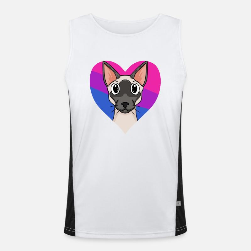 Siamese cat Men's Functional Contrast Tank Top 