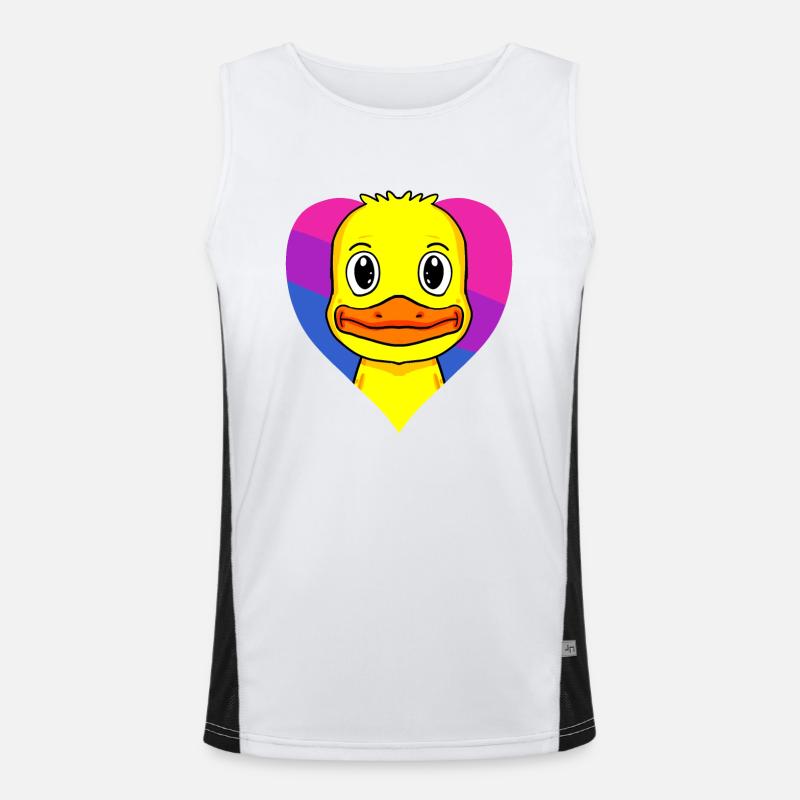 Bisexual Duck Gift Men's Functional Contrast Tank Top 