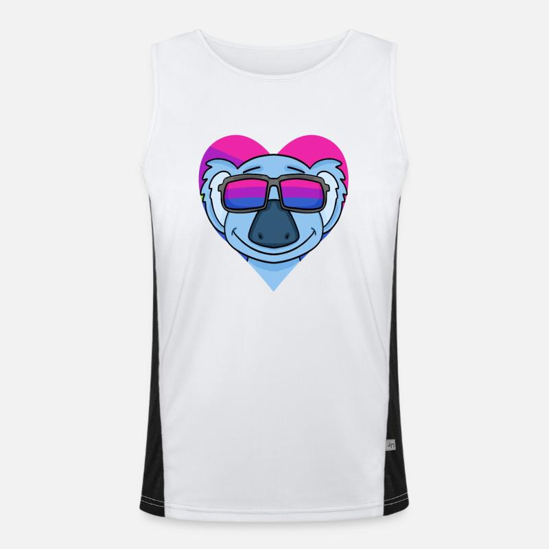 Bisexual Koala Gift Men's Functional Contrast Tank Top 