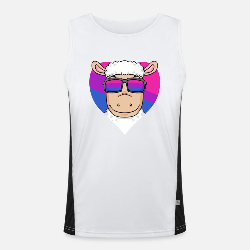 Bisexual Sheep Gift Men's Functional Contrast Tank Top 