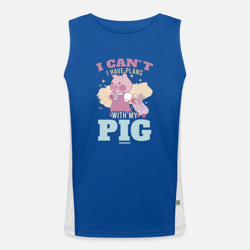 Schwein Funktionelles Kontrast-Tank Top für Männer 