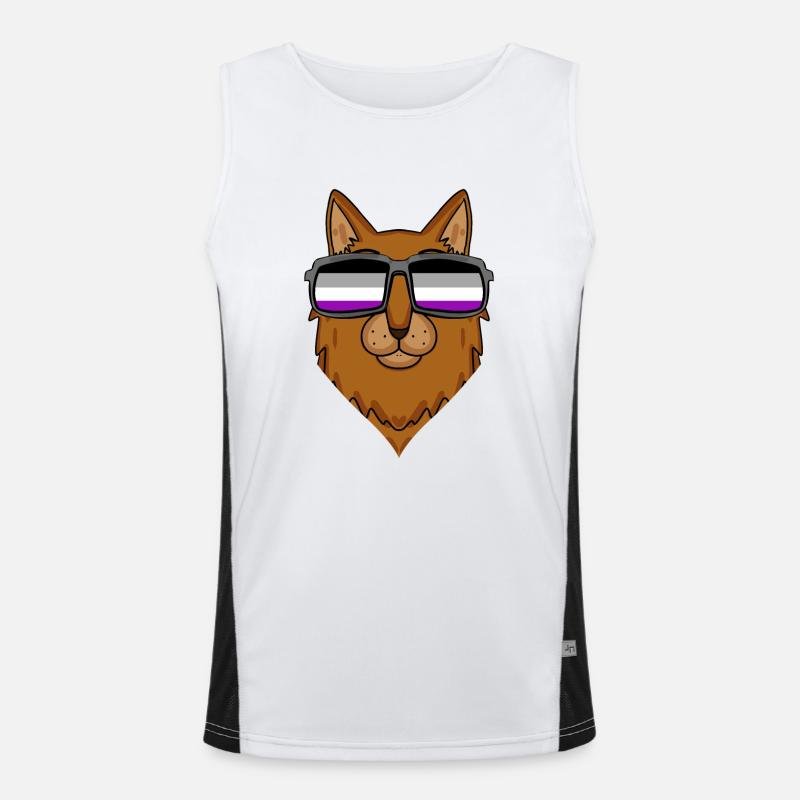 Asexual Lgbt Somali Cat Asexuality Men's Functional Contrast Tank Top 
