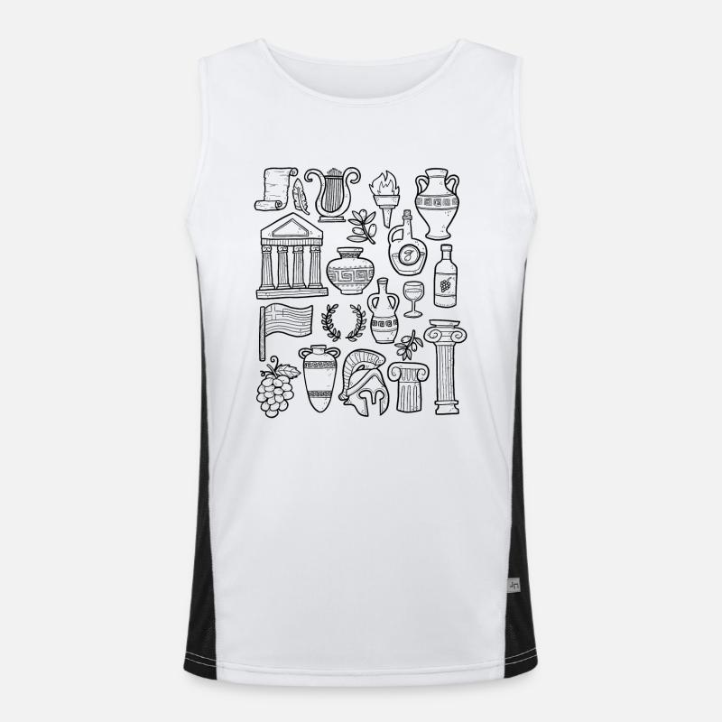 Grèce Débardeur respirant contrasté Homme 