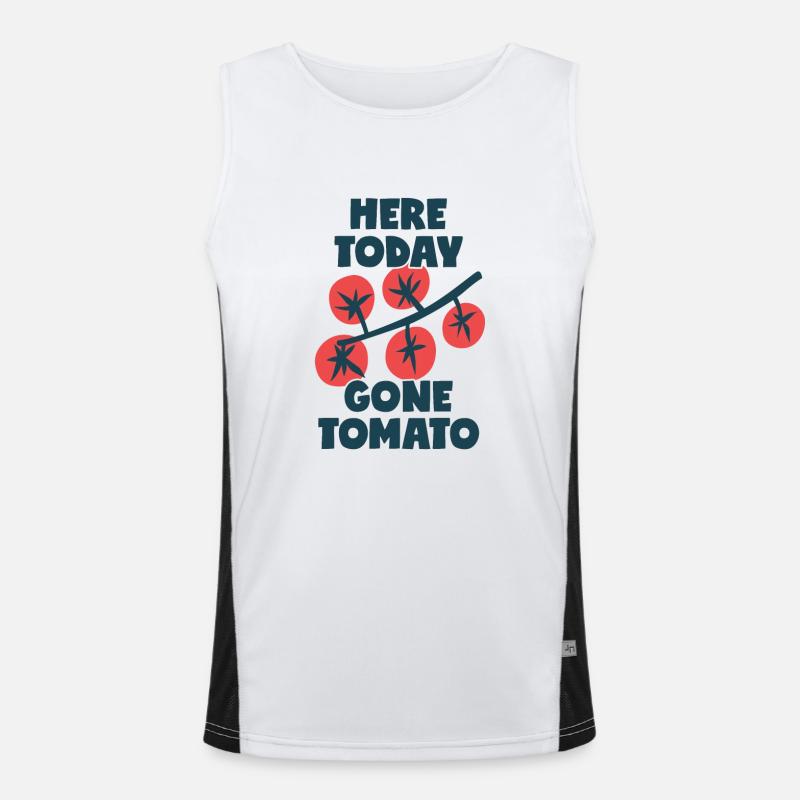 Here Today Gone Tomato Men's Functional Contrast Tank Top 