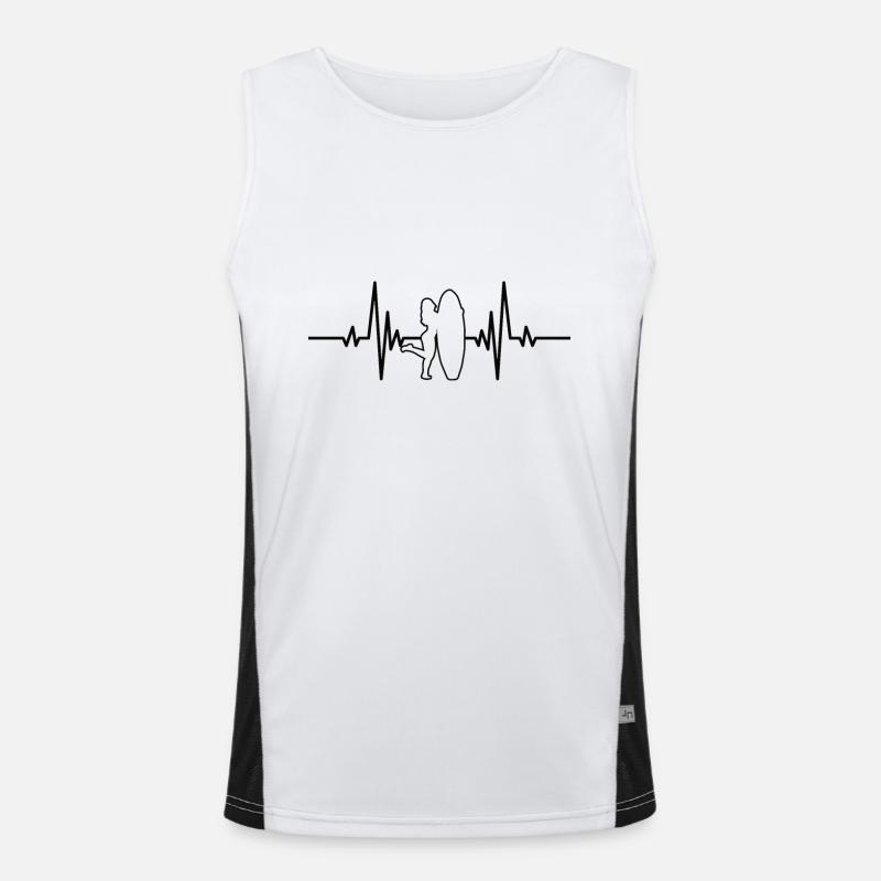 Surfer Surf moniteur surf surf surf Débardeur respirant contrasté Homme 