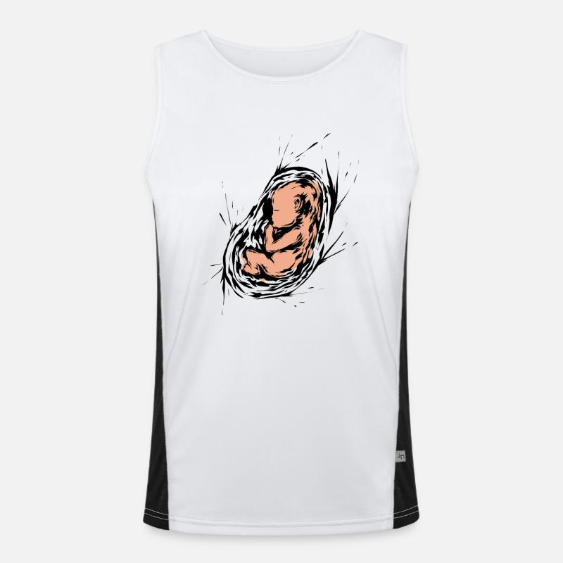 Grossesse Bébé Embryon Débardeur respirant contrasté Homme 