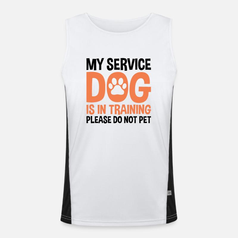 My service dog is in training Men's Functional Contrast Tank Top 