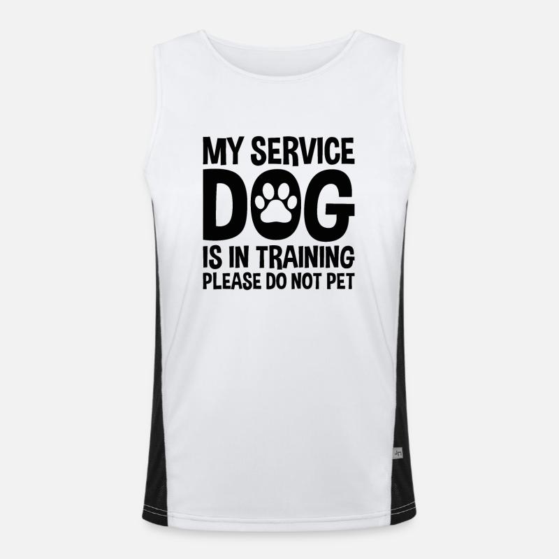 Mon Chien D'assistance Est En Formation Débardeur respirant contrasté Homme 