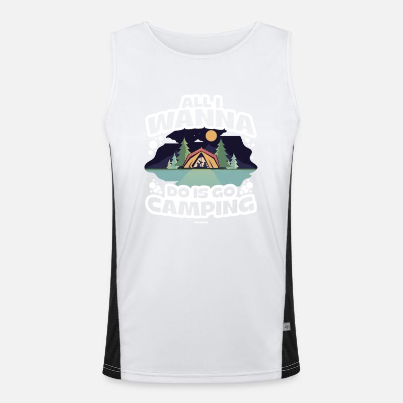 Camping Camping Holiday Tent Gift Men's Functional Contrast Tank Top 