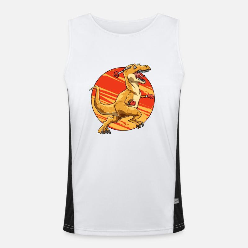 Brachiosaurus Dinosaurier Astronaut Dino Langhals Funktionelles Kontrast-Tank Top für Männer 