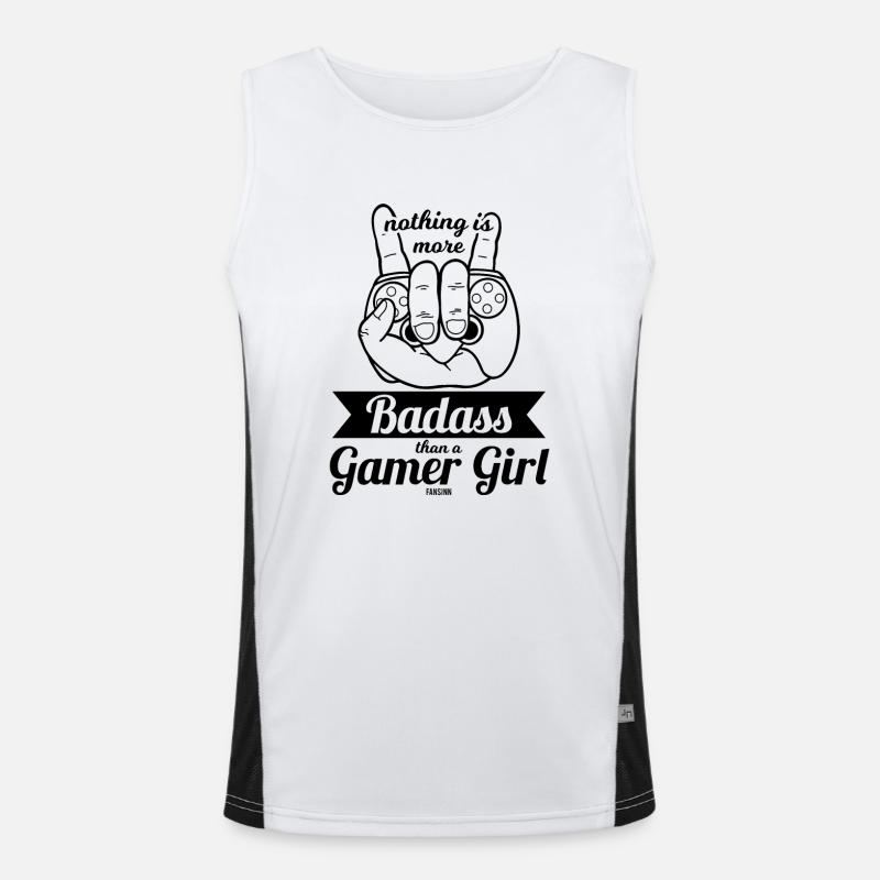 fille de joueur difficile Débardeur respirant contrasté Homme 