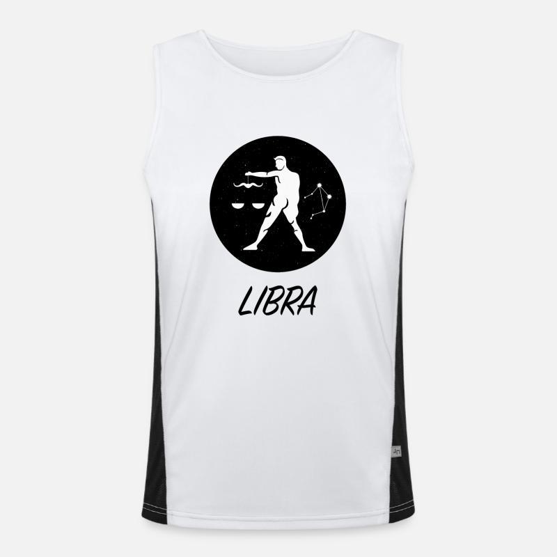 Sternzeichen Waage Zodiac Sign Libra Sternbild Funktionelles Kontrast-Tank Top für Männer 