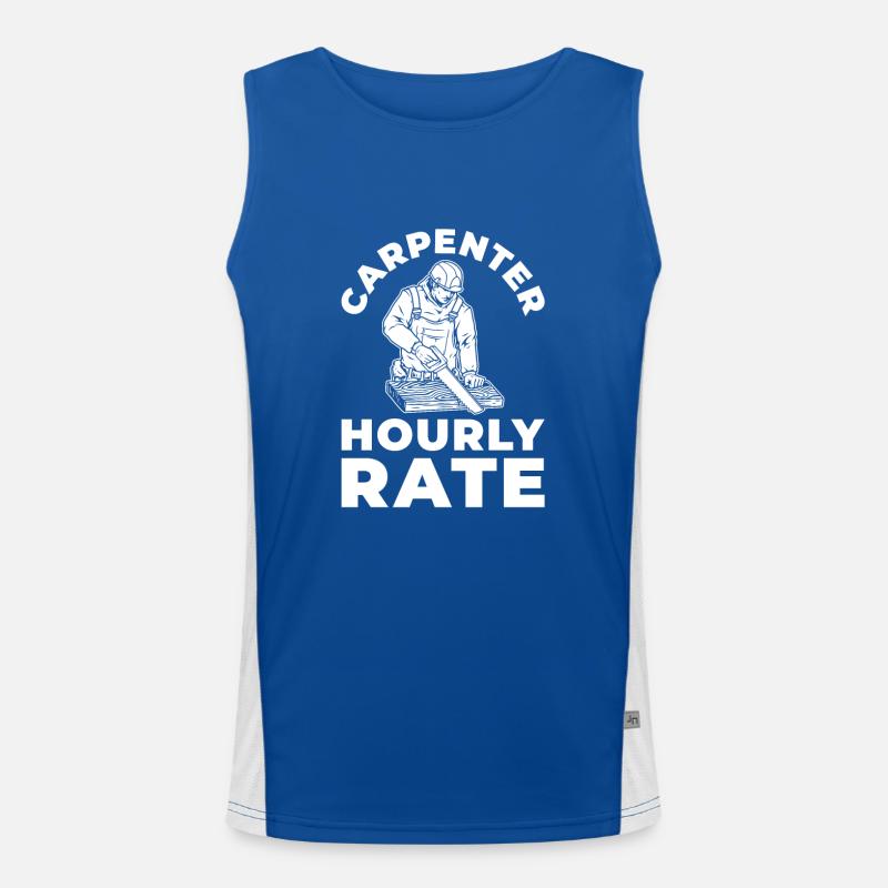 Carpenter hourly rate for all carpenters Men's Functional Contrast Tank Top 