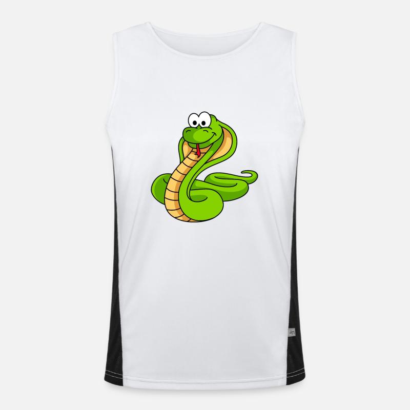 Serpent Cobra Comic Animal Débardeur respirant contrasté Homme 