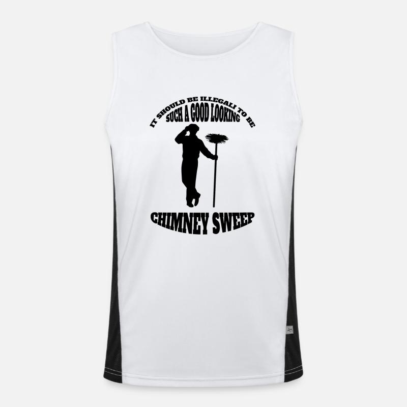 Schornsteinfeger Geschenk Essenkehrer Kaminkehrer Funktionelles Kontrast-Tank Top für Männer 