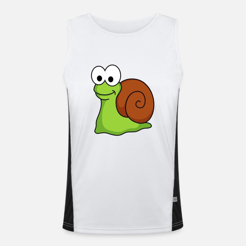 Schnecke Comic Tier Funktionelles Kontrast-Tank Top für Männer 