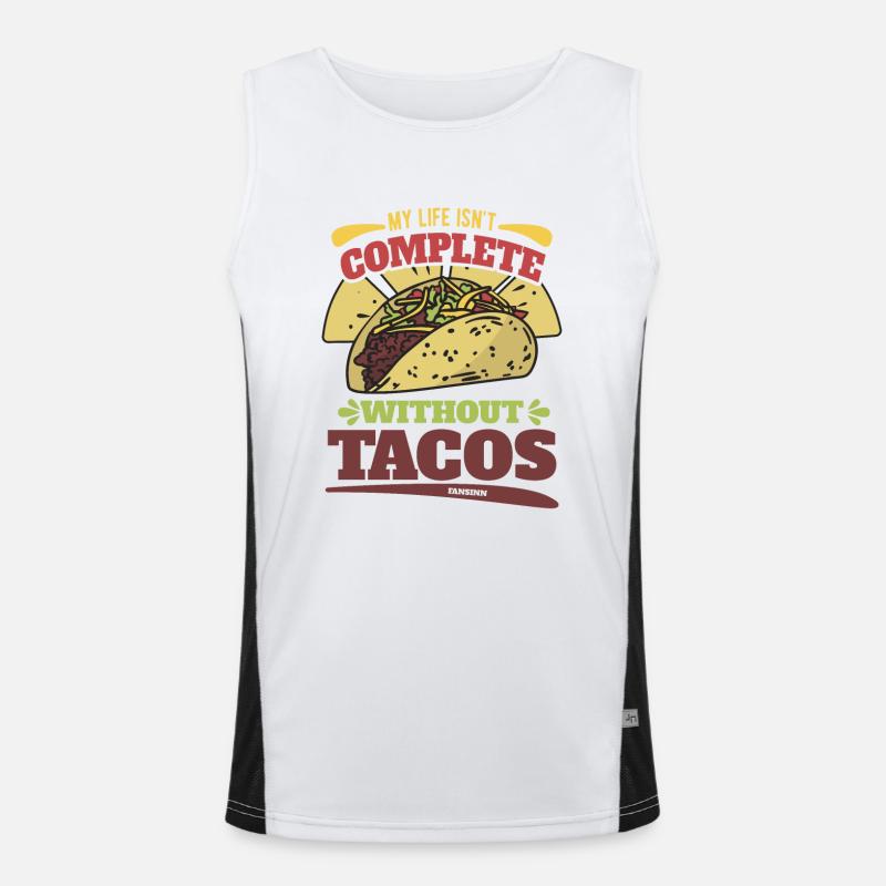 My Life Isn't Complete Without Tacos Men's Functional Contrast Tank Top 