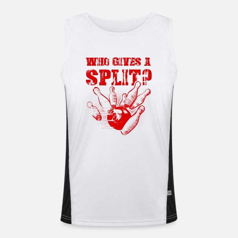 Bowling Split Men's Functional Contrast Tank Top 