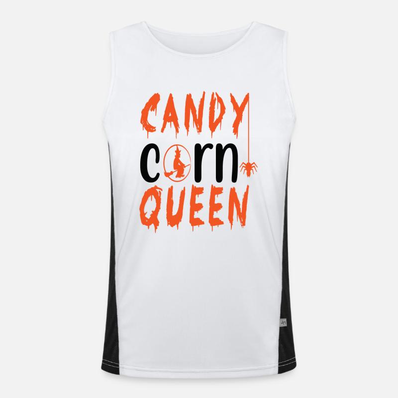 candy corn Men's Functional Contrast Tank Top 