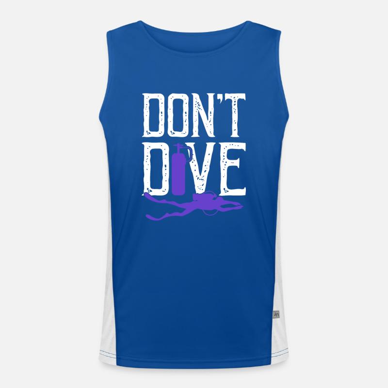 diving divers Men's Functional Contrast Tank Top 