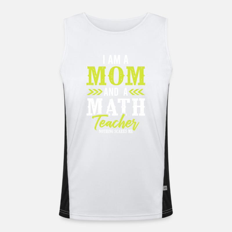 mama mathematics teacher Men's Functional Contrast Tank Top 