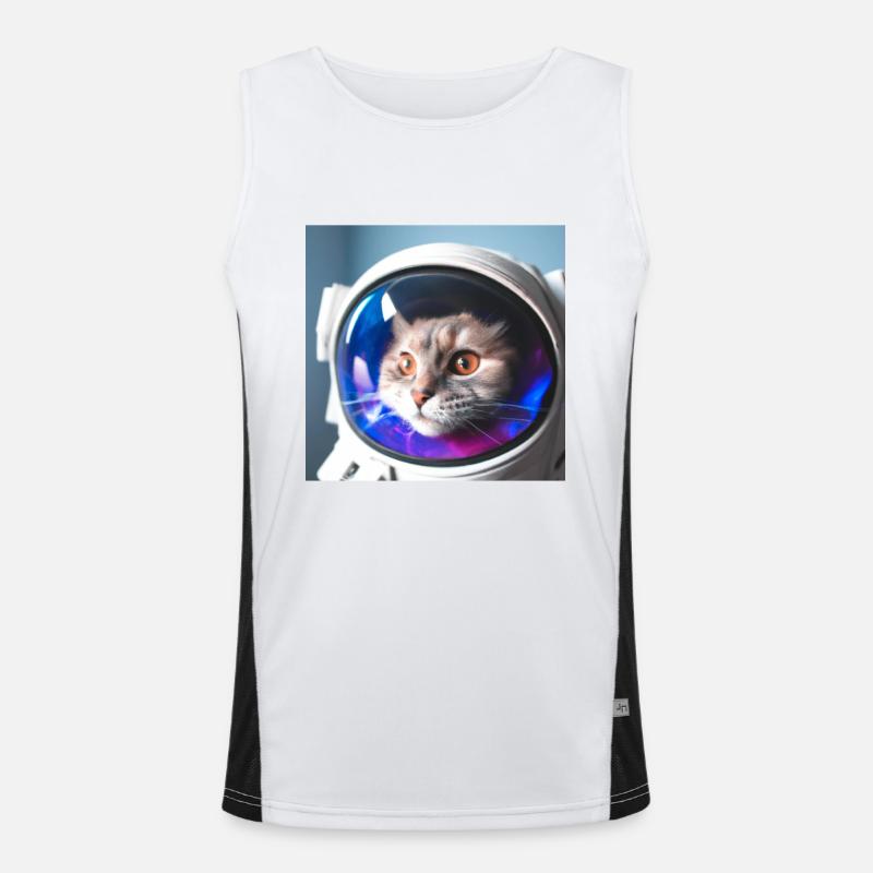 Chat dans l’espace Débardeur respirant contrasté Homme 