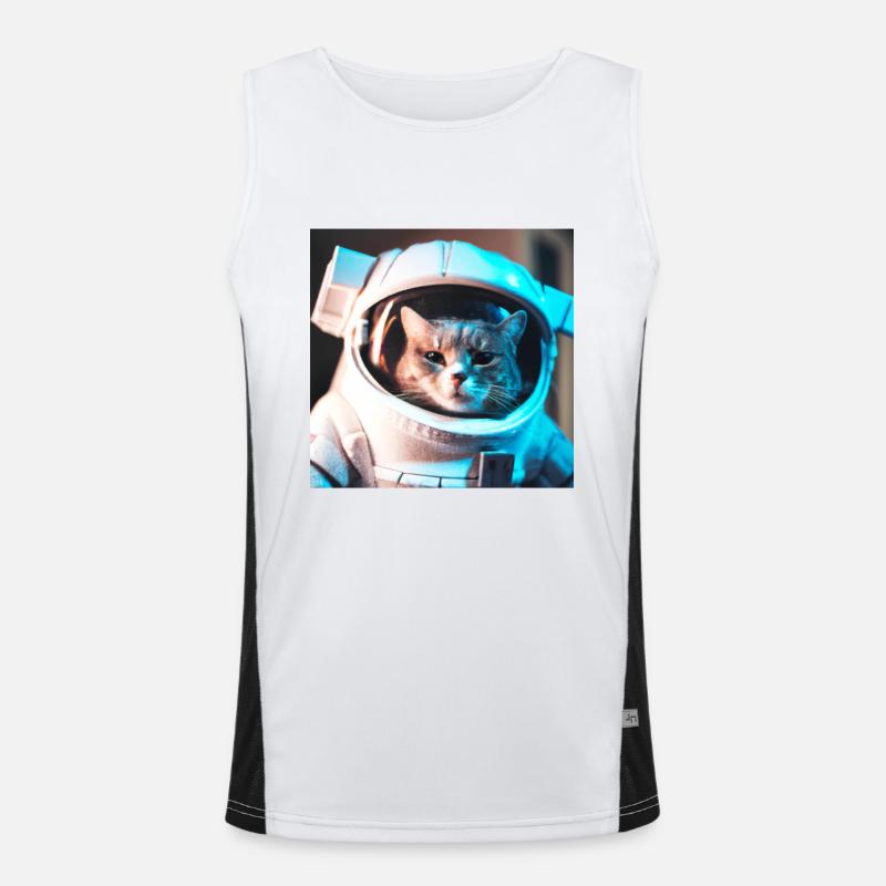 Cat in space Men's Functional Contrast Tank Top 